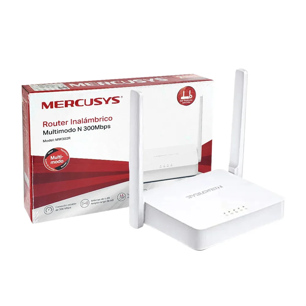 Router multimodo inalámbrico con conexión estable de 300 mbps, antenas de 5 dbi con amplio rango de wifi / mw302r