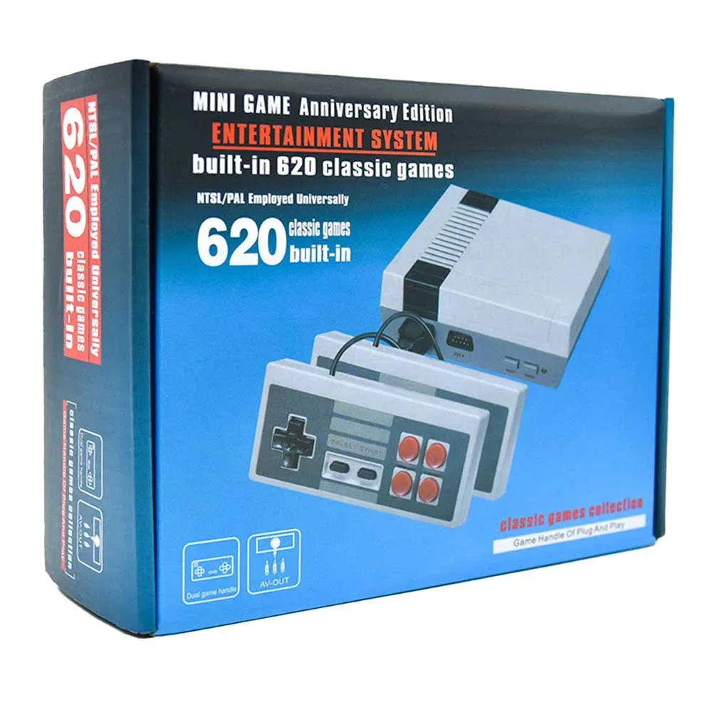 Consola con 620 classic games videojuegos retro y 2 controles / jy19 / xyj-620 / ar21 / 10825
