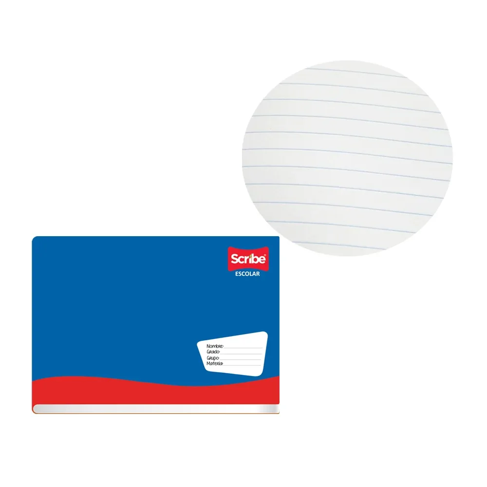Cuaderno scribe italiano engrapado con 100 hojas de raya / 402983 / 100207 / 6130