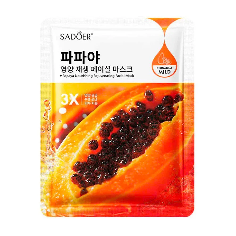 Mascarilla facial con extracto de papaya para rejuvenecer la piel, 25ml