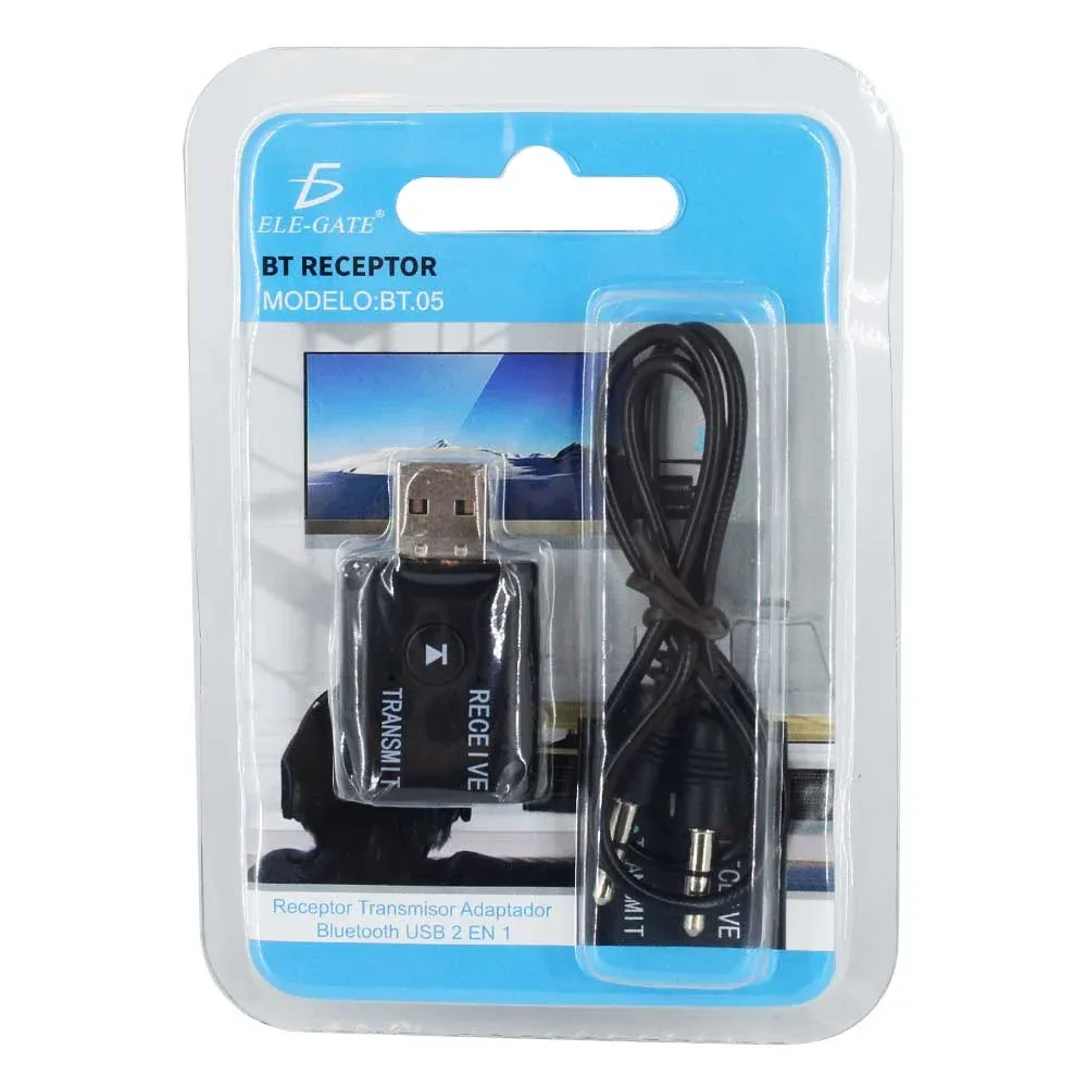 Receptor y transmisor bluetooth con entrada auxiliar y salida usb, multifuncional / bt.05