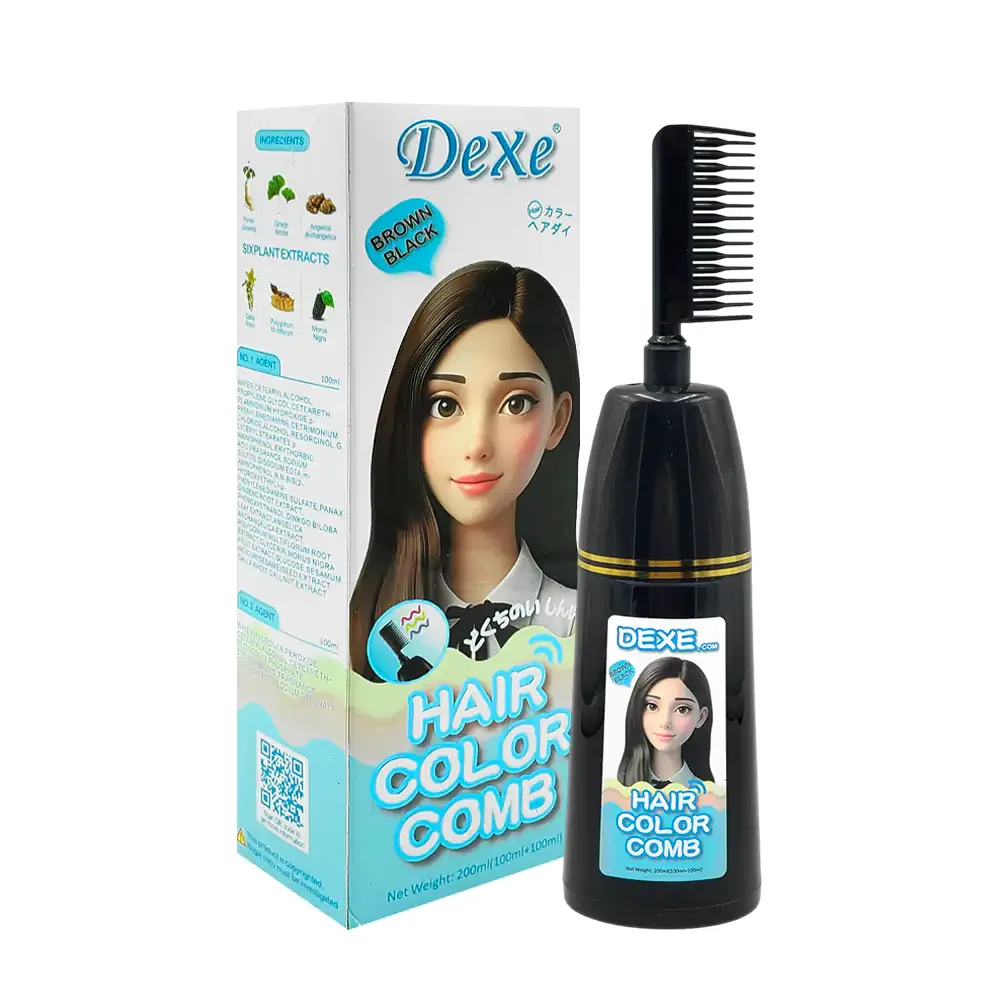 Tinte para el cabello, tono castaño oscuro, 200ml + accesorios / 314849