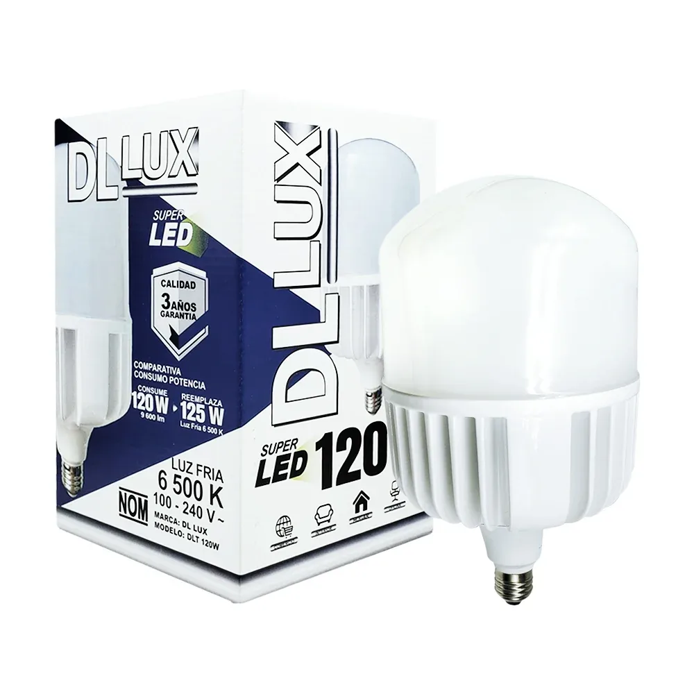 Foco ahorrador super led de luz fría con 120w-240v / dlt120w