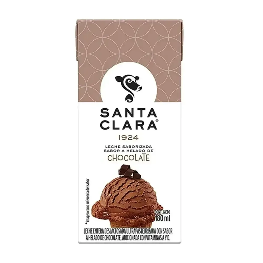 1pza mini lechita santa clara sabor chocolate, 180ml / choco180