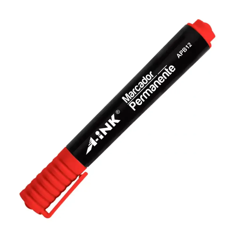 1pza Marcador - plumón permanente a-ink con punta cincelada en color rojo