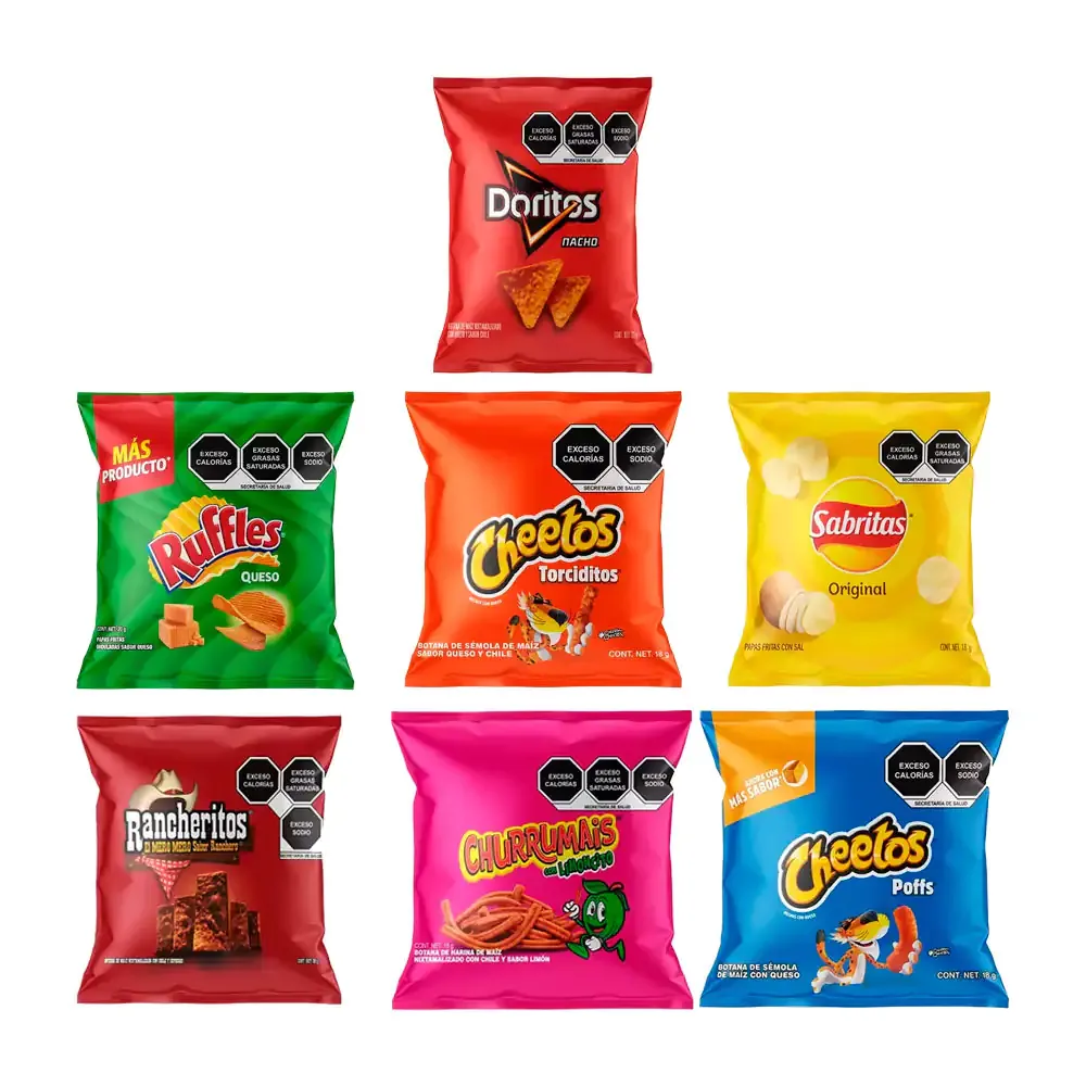 1pza mini paquete de sabritas, variedad de sabores y gramos / sabritas.v