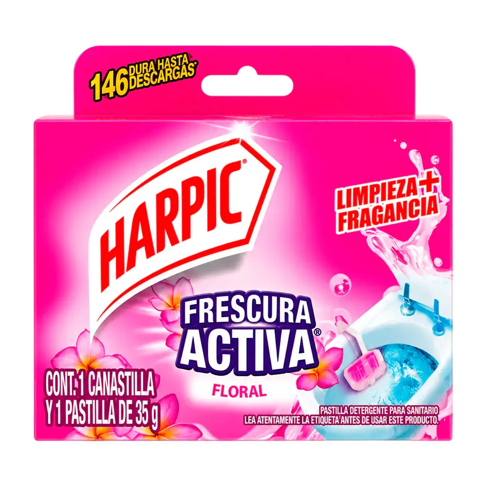 1pza pastilla harpic para sanitario con aroma floral, 35g / 758156