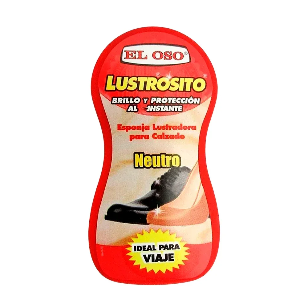 Mini esponja lustradora el oso para calzado en color neutro / lustrosito / 8135