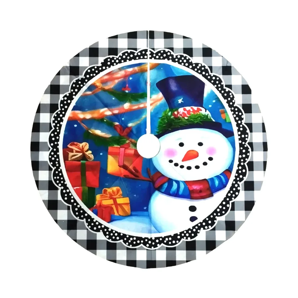 Pie de árbol navideño redondo de tela 90cm, variedad de diseños / sd-4488