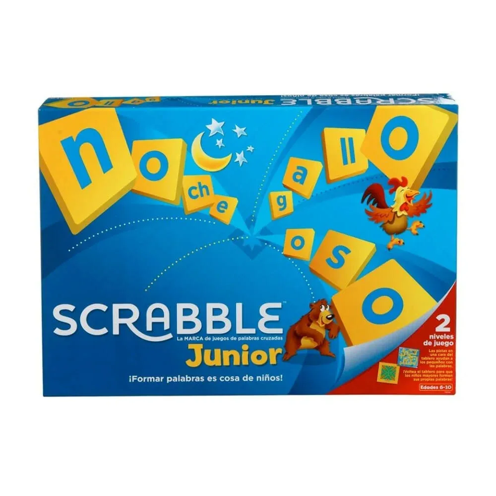 Juego de mesa, scrabble junior, 2 niveles, variedad de accesorios / y9734