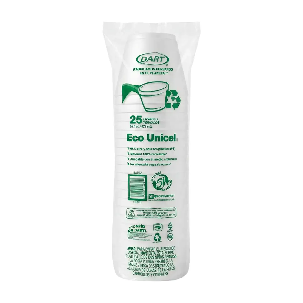 Paquete dart con 25 envases térmicos del #16 de 473ml / 16mj32