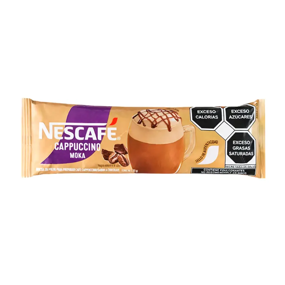 1pza sobre de café nescafé sabor cappuccino moka, 22g / 629166