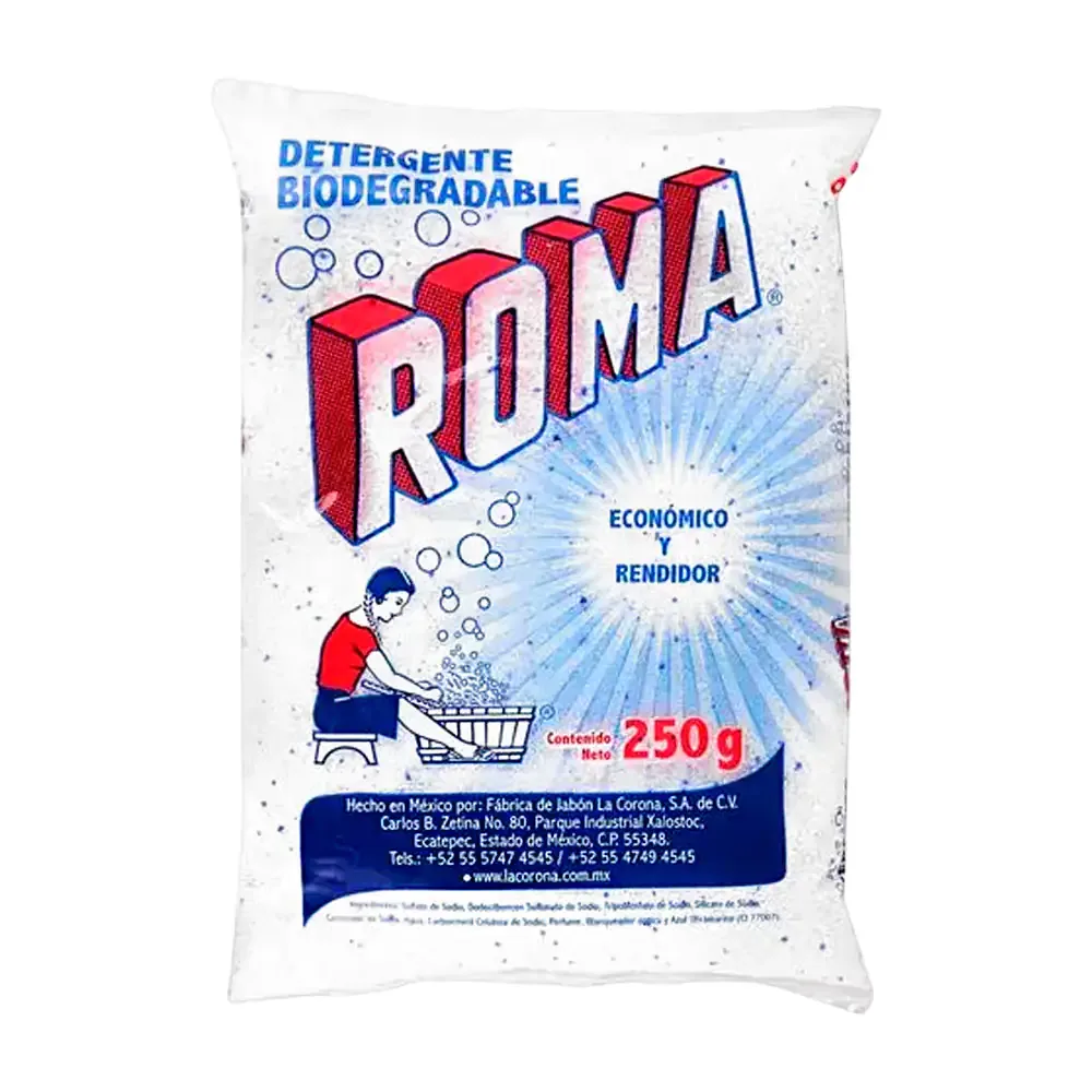 1pza Detergente en polvo roma de 250g / roma.250