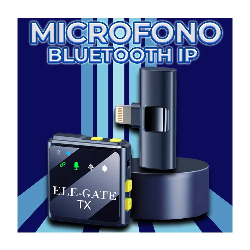 Micrófono de solapa inalámbrico bluetooth lavalier profesional para iphone