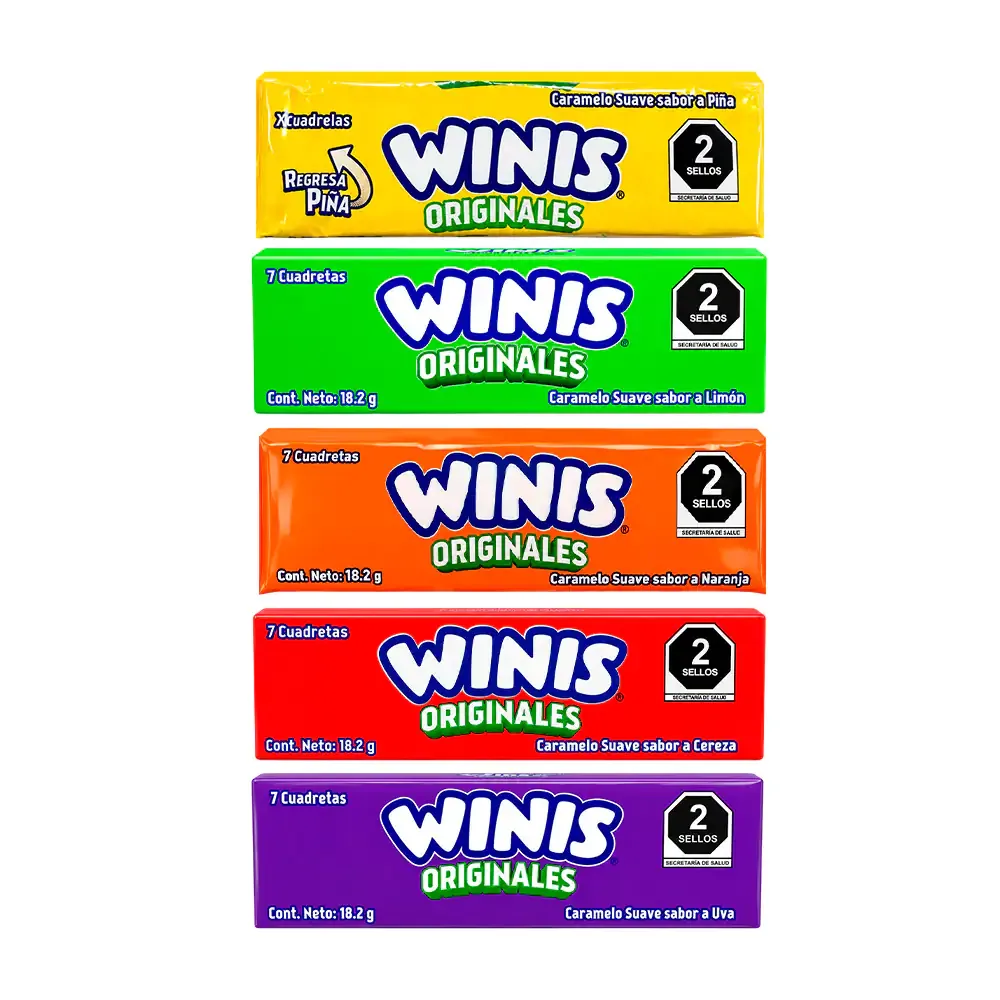 Caramelo suave winis, variedad de sabores, 18.2g / winis-o