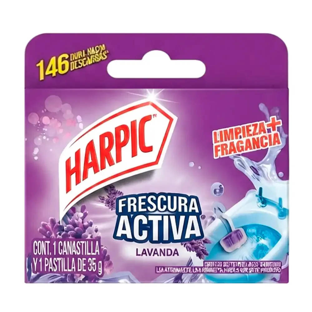 1pza pastilla harpic para sanitario con aroma lavanda, 35g / 758149