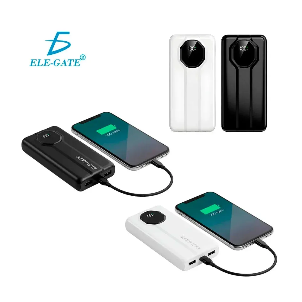 Power bank de 10000mah carga rápida 22.5w con cable lightning y tipo c, variedad