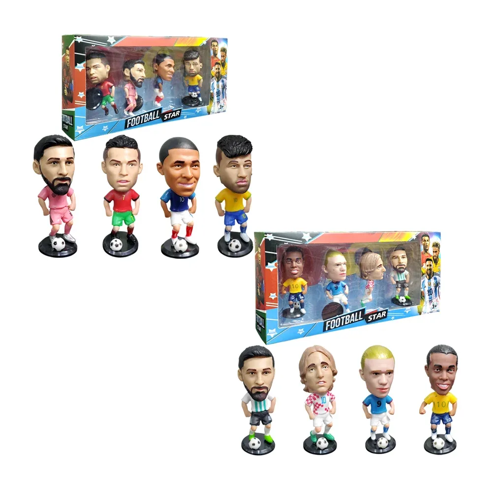 Paquete con 4 figuras coleccionables de muñecos 10cm, variedad de personajes