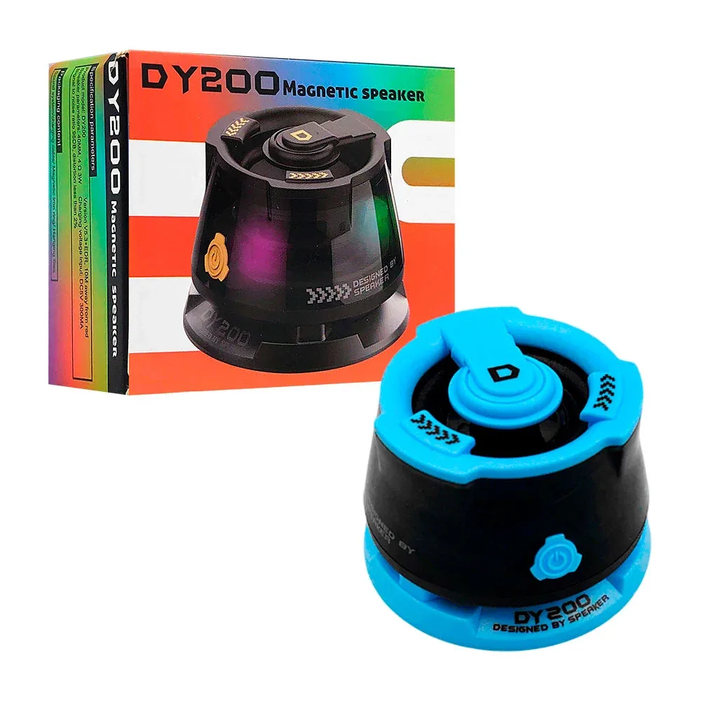 Mini bocina magnética portátil, inalámbrica con luz rgb / ze-3005