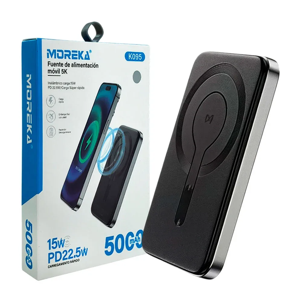 Power bank magnética de 5000mah, carga rápida 15w y 22.5w en puertos / k095