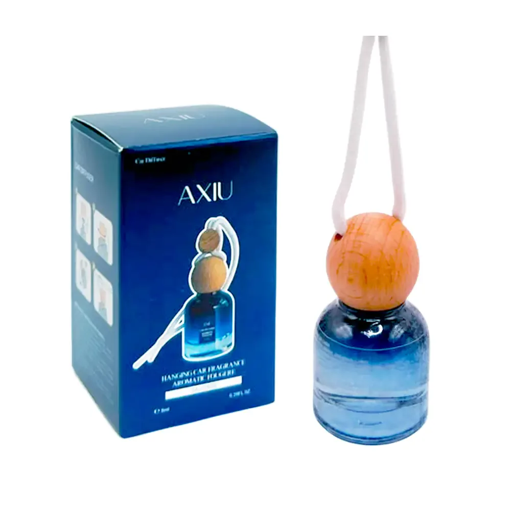 Frasco de cristal axiu con fragancia saudade para carro + colgante, 8ml
