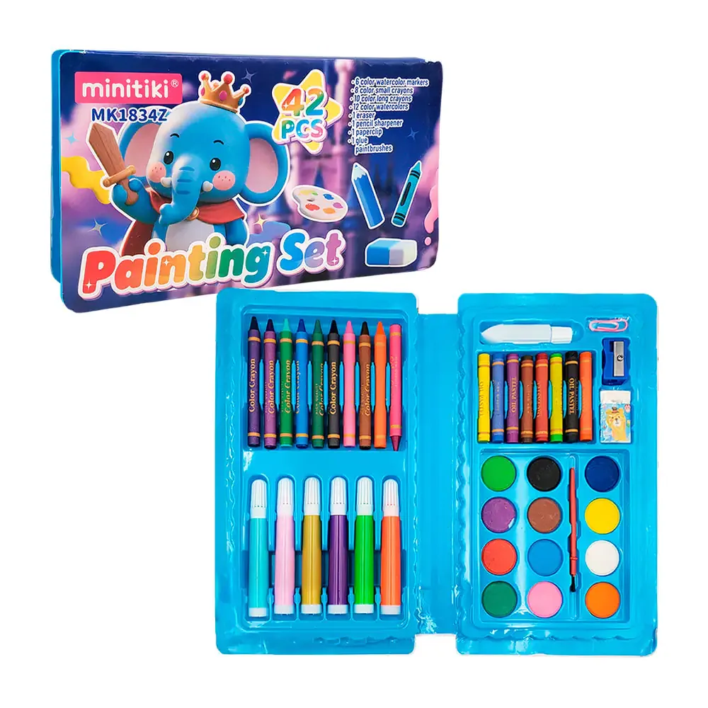 Set de arte infantil pequeño con 42pcs, variedad de accesorios / mk1834z