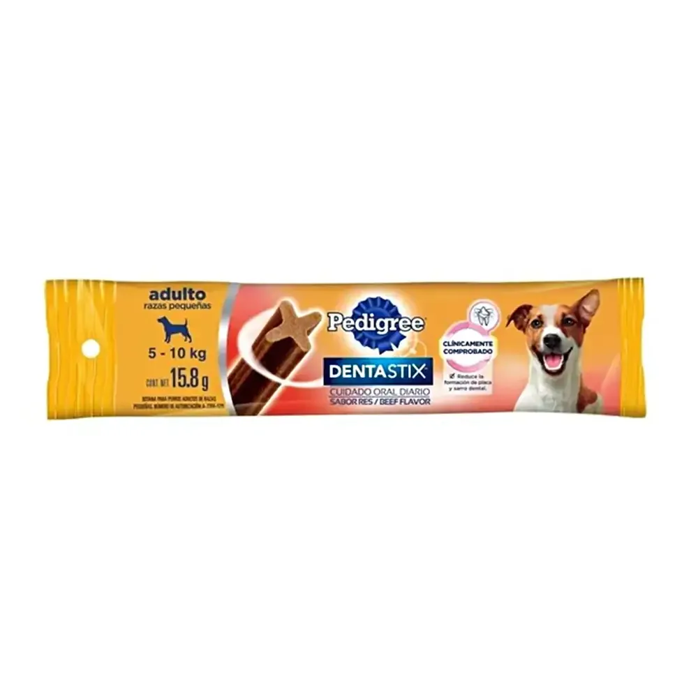 1pza Dentasitx pedigree para el cuidado dental de perros adultos sabor res, 5-10kg, 15.8g / 515553