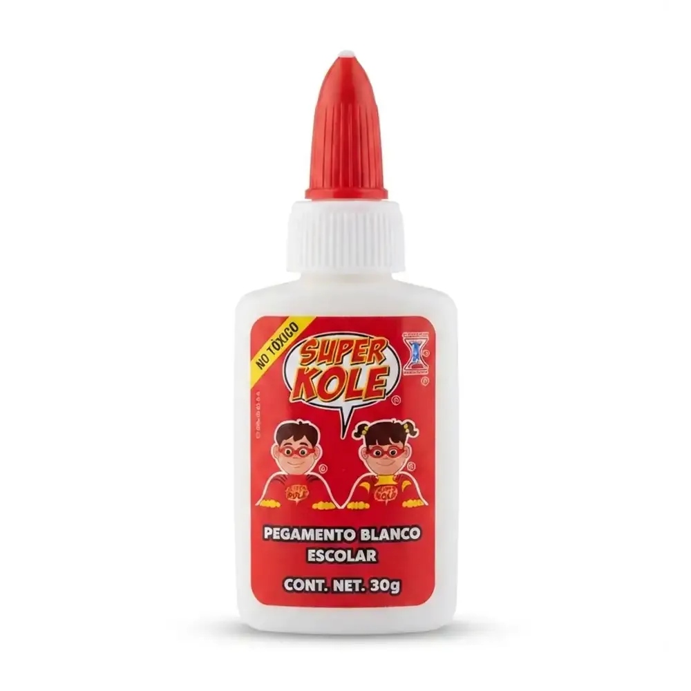 Pegamento liquido blanco, escolar super kole de 30g