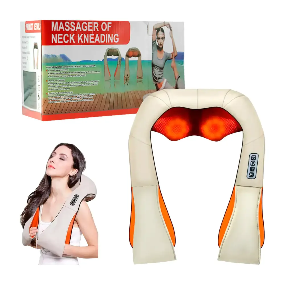 Masajeador para cuello, hombro y espalda con niveles de intensidad ajustable