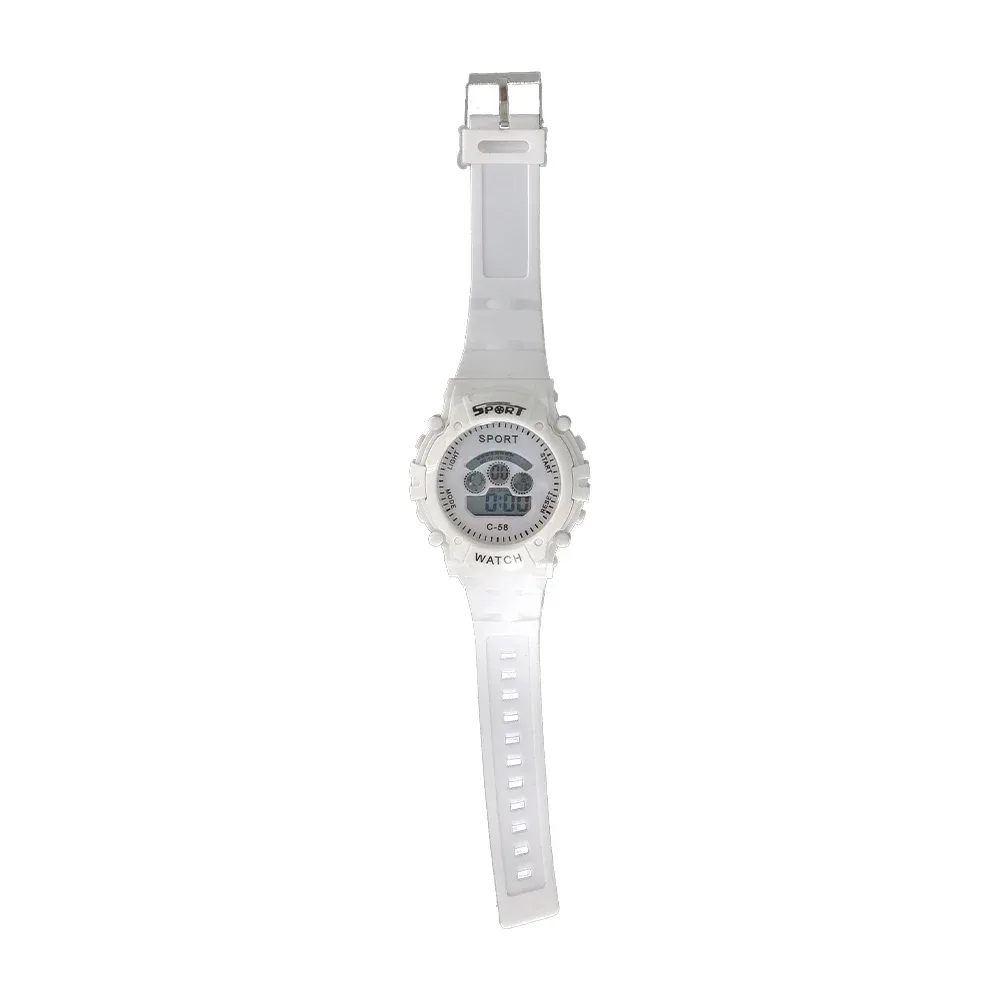 1pza Reloj redondo digital deportivo con correas de plástico, variedad de colores / sport watch / m5