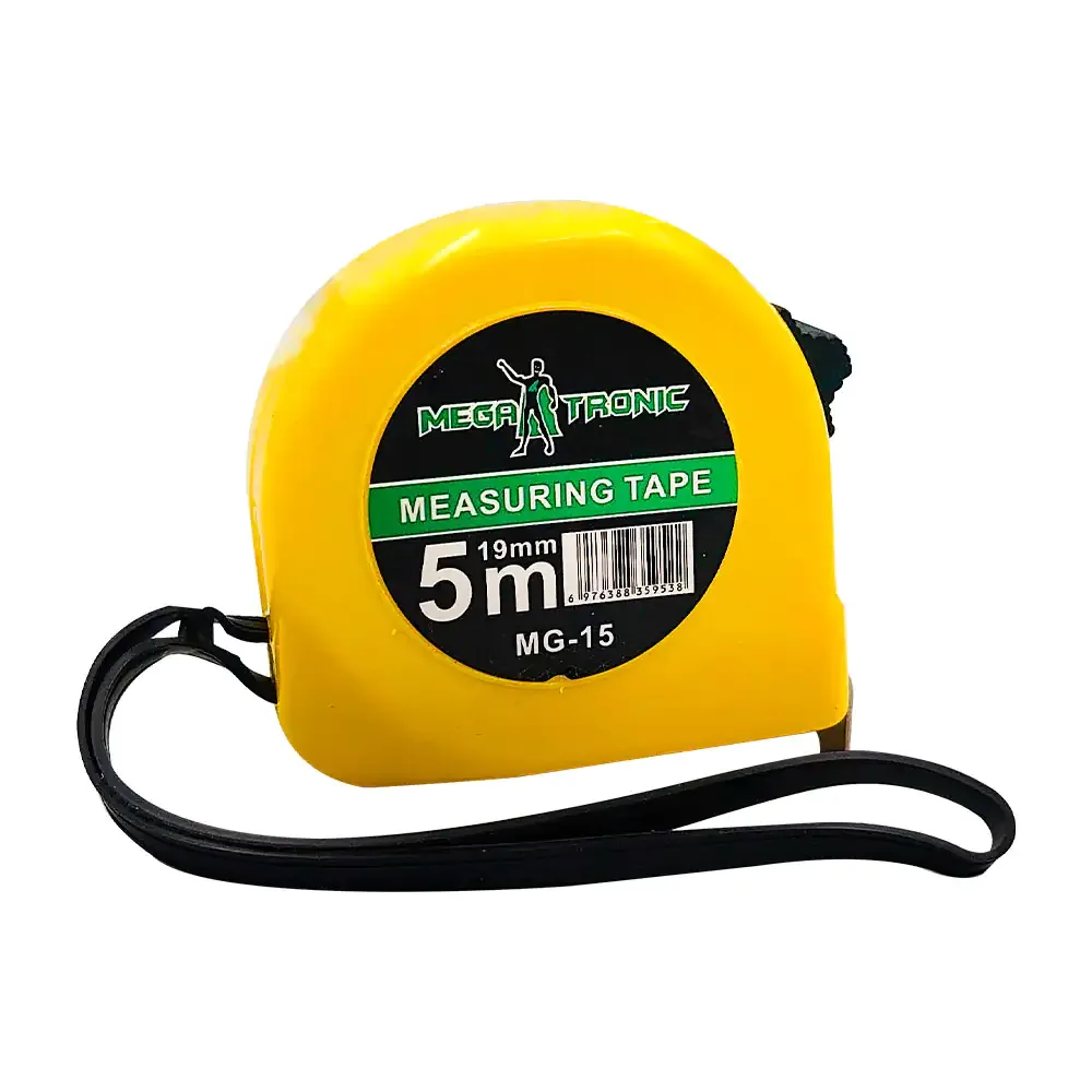 1pza Flexómetro / cinta métrica megatronic de 5m y 19mm con agarradera