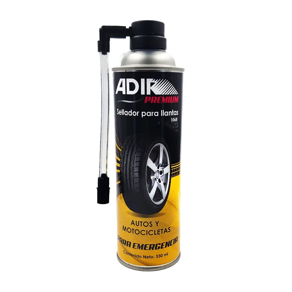 Sellador de emergencia para llantas de autos y motocicletas, 330ml / 1068 / adir premium
