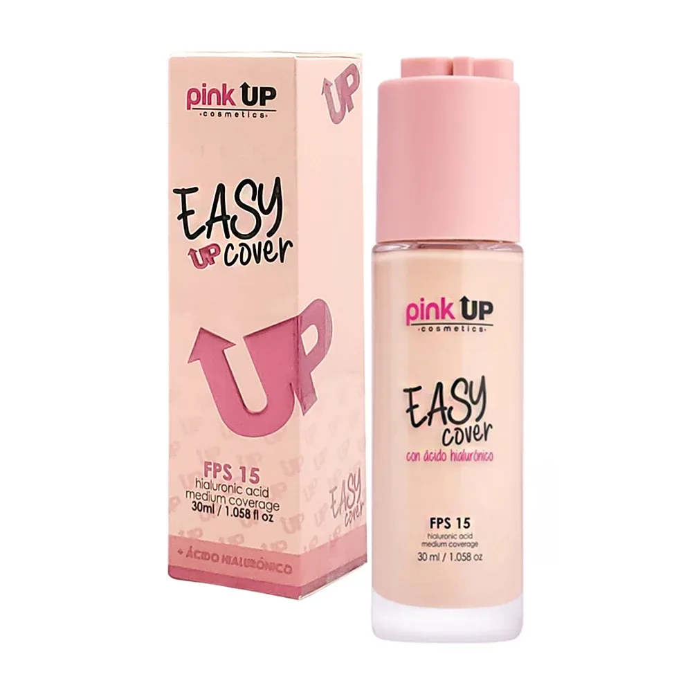 Base de maquillaje pink up con fps 15, cobertura media, tono 200, 30g / pkecc200