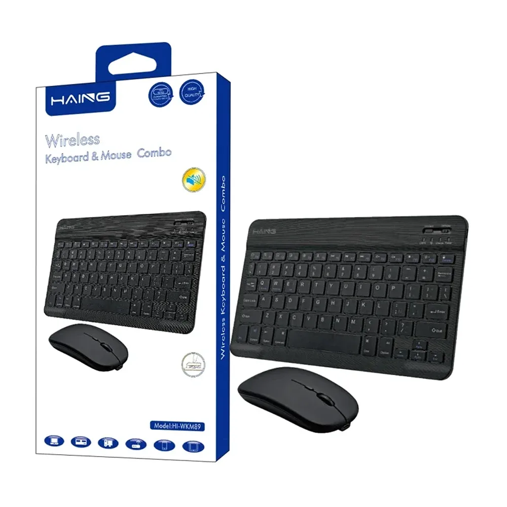 Combo mouse y teclado inalámbrico para múltiples dispositivos, haing, variedad de colores / wmkm89