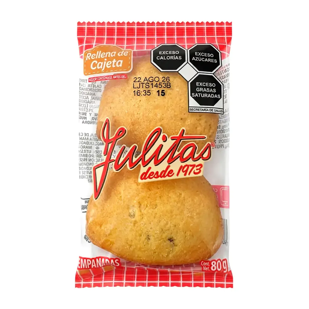 1pza Julitas empanadas suaves rellenas de cajeta, 80g / 544045