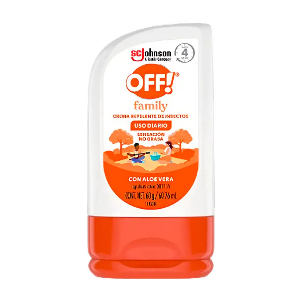 1pza Crema repelente de insectos off family con aloe vera 60g / 911539