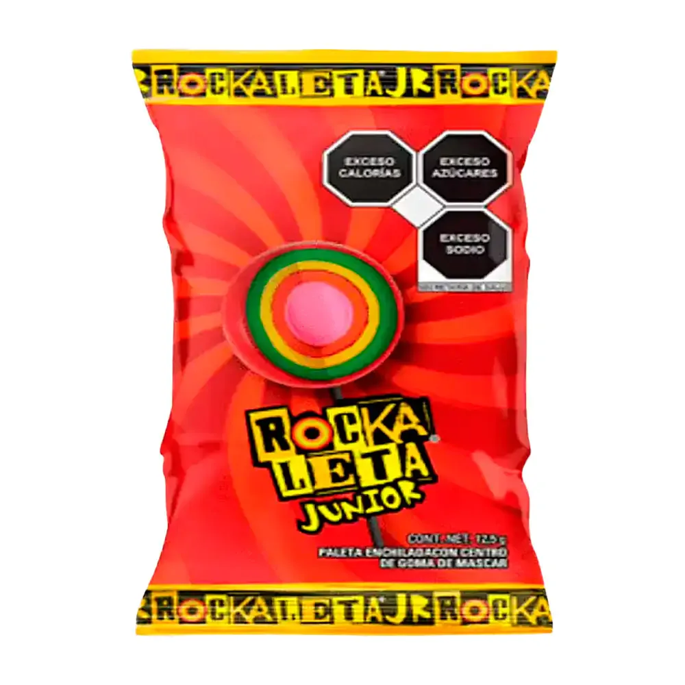 1pza Rockaleta sonrics paleta enchilada con goma mascar 24g / 145566