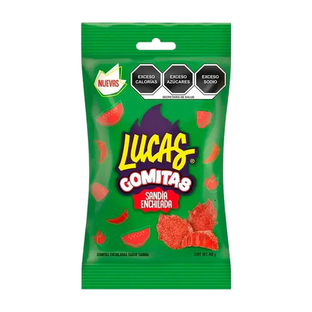 1pza Sobre gomitas enchiladas lucas sabor sandía 40g / 916187