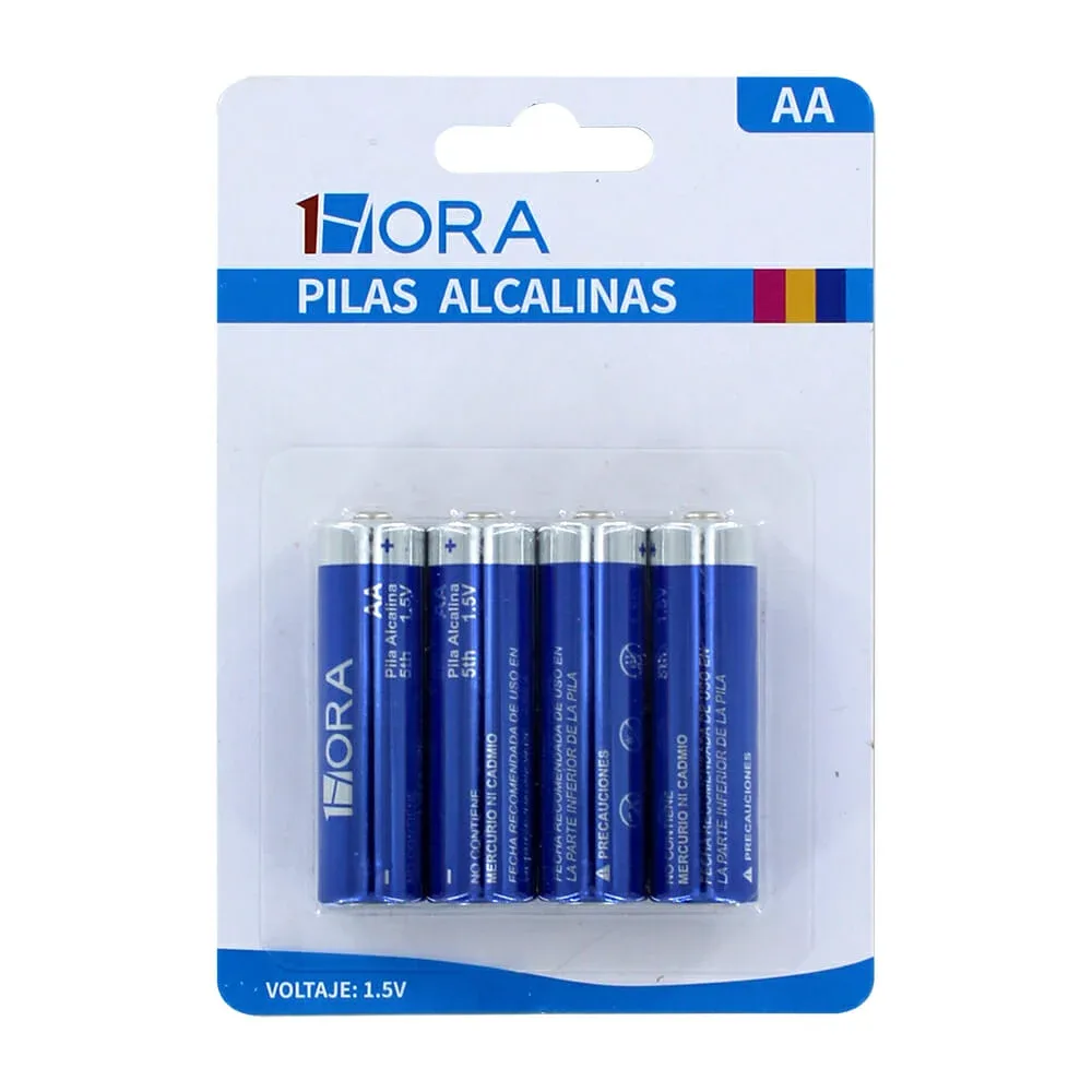 Blíster con 4 pilas baterías alcalinas 1hora doble a, 1.5v / gar136