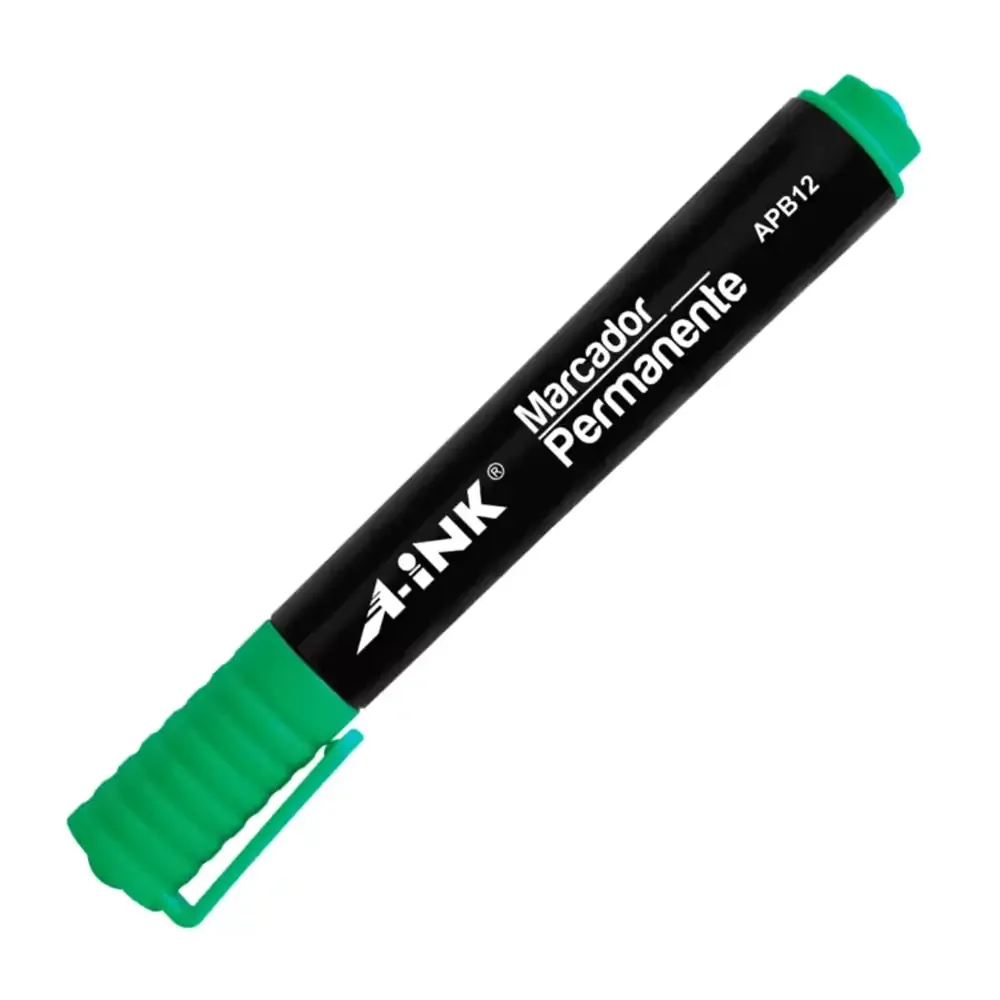 1pza Marcador - plumón permanente a-ink con punta cincelada en color verde
