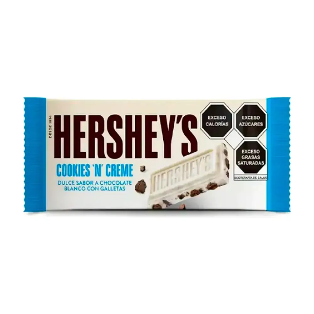 Barra chocolate blanco sabor crema con galleta hershey´s de 27g / herheys.b