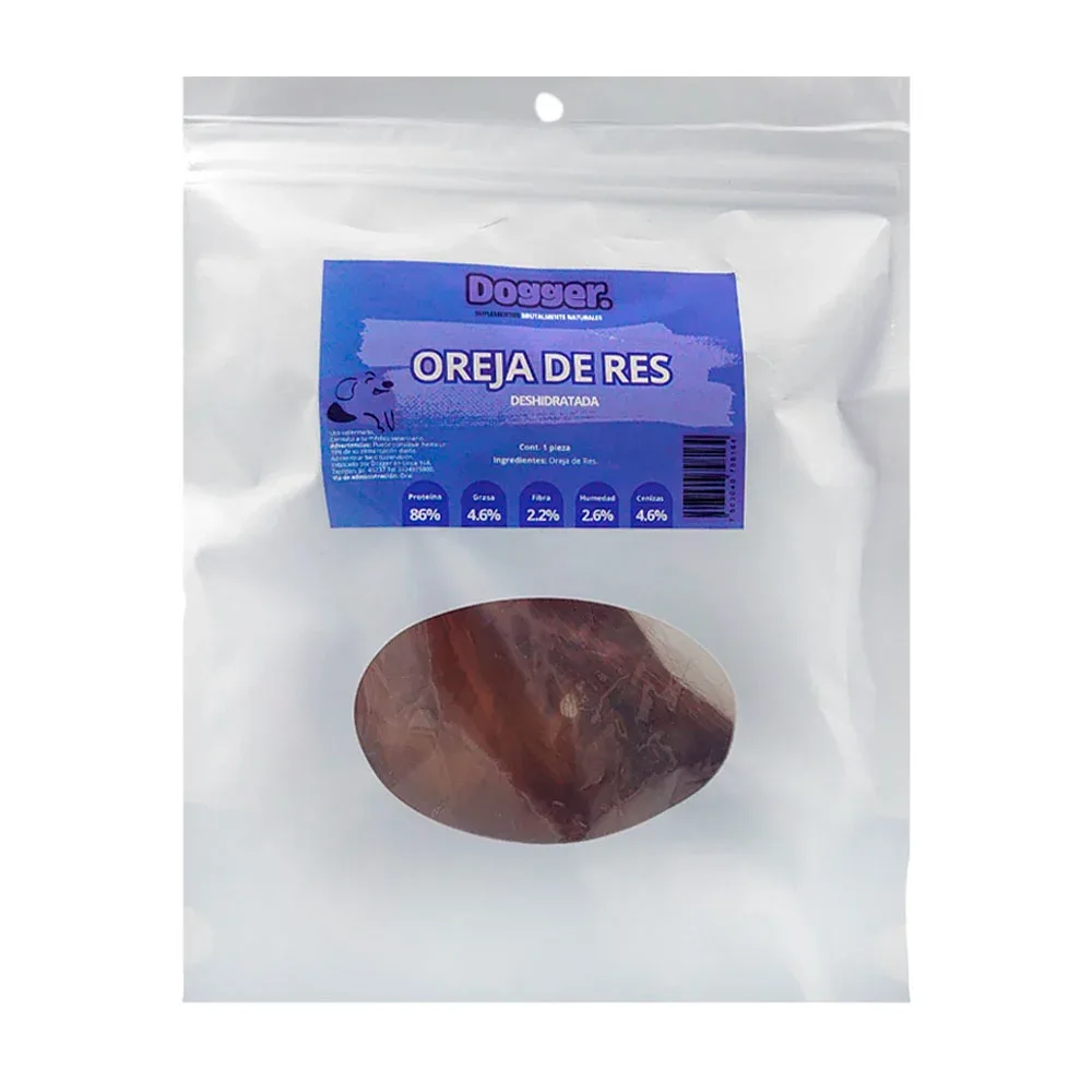 Oreja de res deshidratada premio para perro / 798164 / oreja res