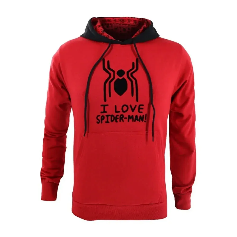 Sudadera de niño con diseño de i love spider-man! color rojo con negro / nwh3b variedad de tallas