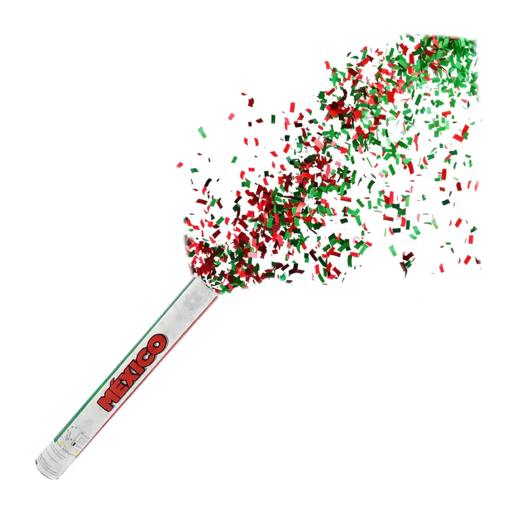 1pza Cañón bazuca lanza confetti con temática de fiesta mexicana, 38cm / 19-lp-1