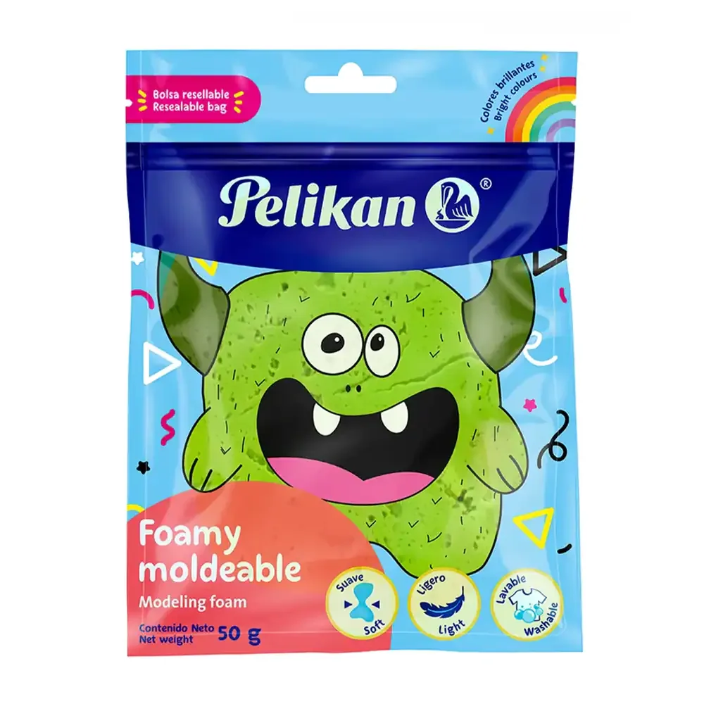 Foamy moldeable - squeeze pelikan de 50g en color verde claro