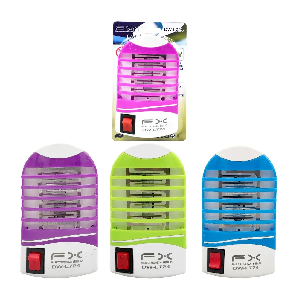 1pza Lámpara led mata mosquitos de plástico, variedad de colores / dw-l724