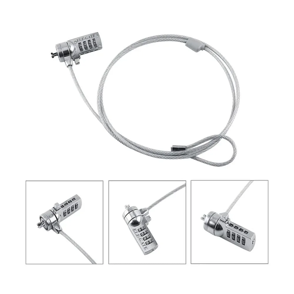 Candado de seguridad con cable de acero y contraseña, universal para laptop / con.26.c