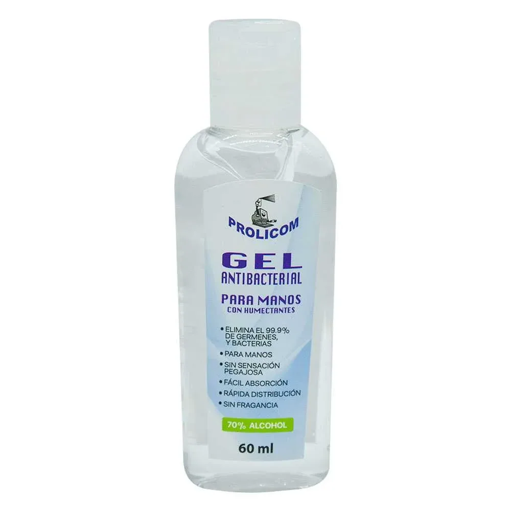 Gel antibacterial prolicom 70% de alcohol 60ml / 367837