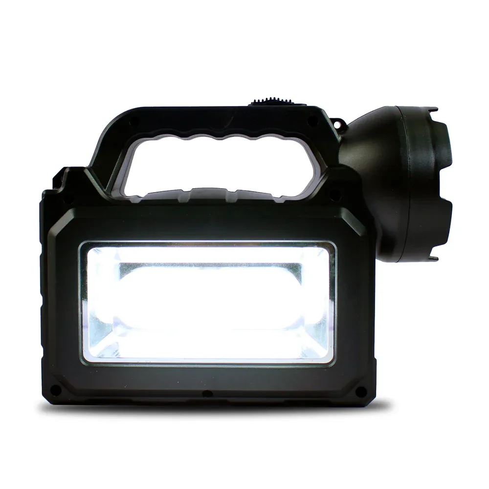 Lámpara de mano con 2 modos de luz cambiable + 3 focos led y panel solar para recargar / gd-p30