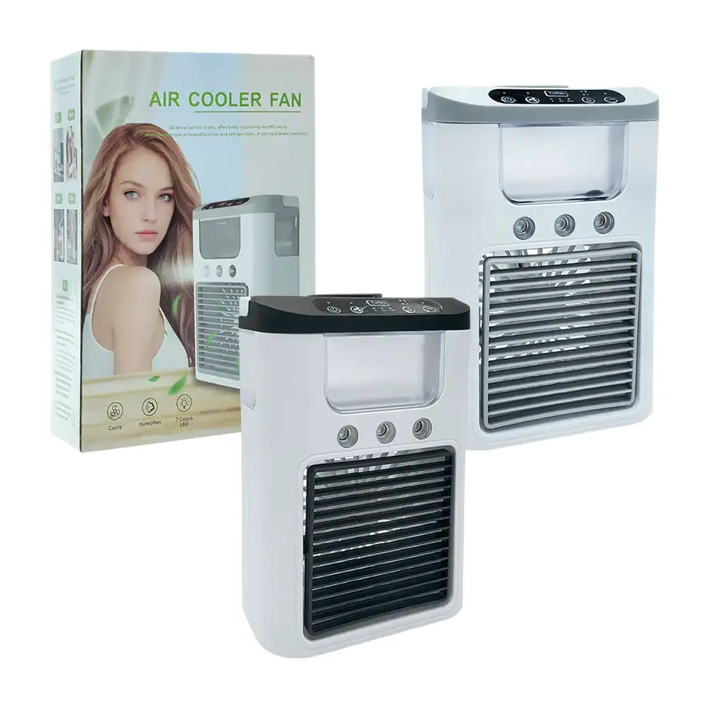 Ventilador para escritorio rectangular con humidificador + luces rgb, variedad